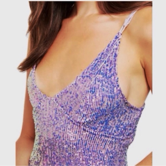 Free People Intimately Gold Rush Mini Sequin Dress Size S Petite NYE - Picture 8 of 15